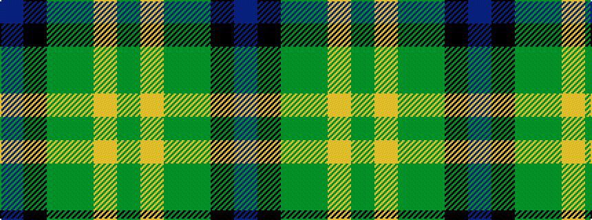 idealised woven sample of pattern BKGGYG
