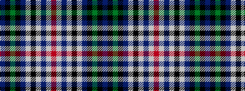 idealised woven sample of pattern BKGKBWKWBWR