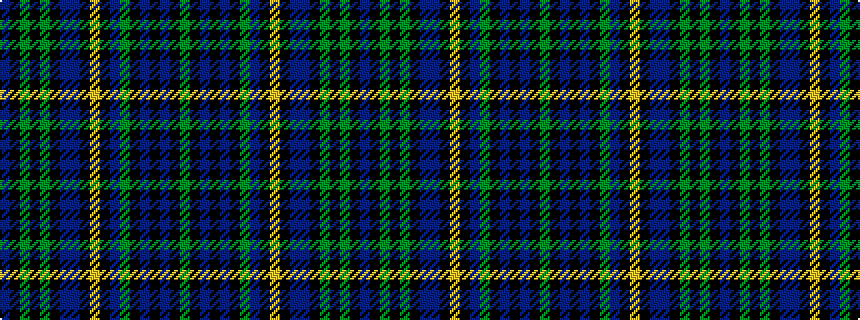 idealised woven sample of pattern BKGKGKBBKYKBGKBKBKG