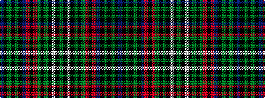 idealised woven sample of pattern BKGKGKBRKRGKGKWKG