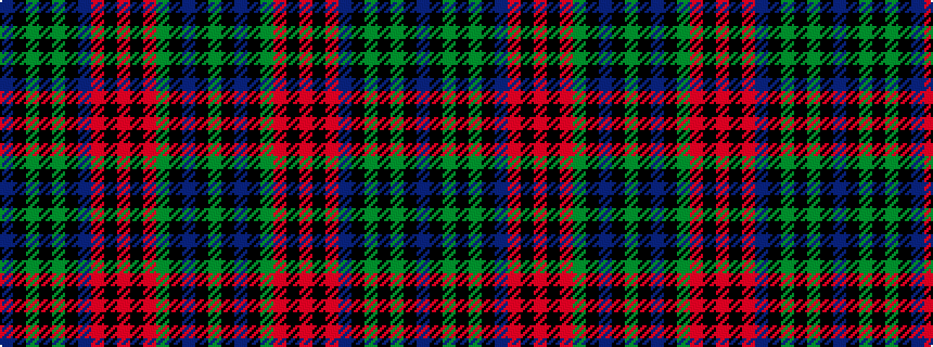 idealised woven sample of pattern BKGKGKBRKRKRGKBKG