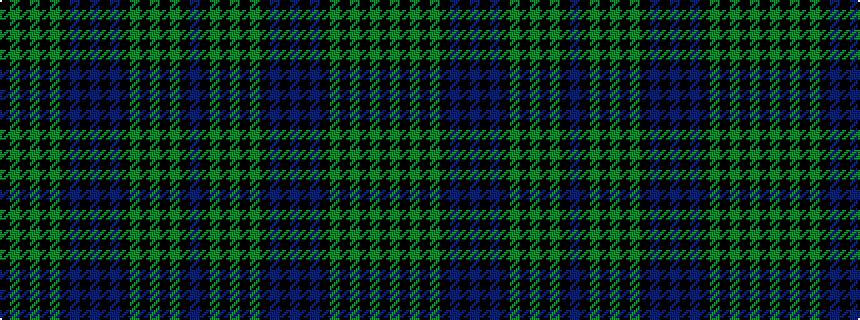 idealised woven sample of pattern BKGKGKGKBKBKBKGKGKGK