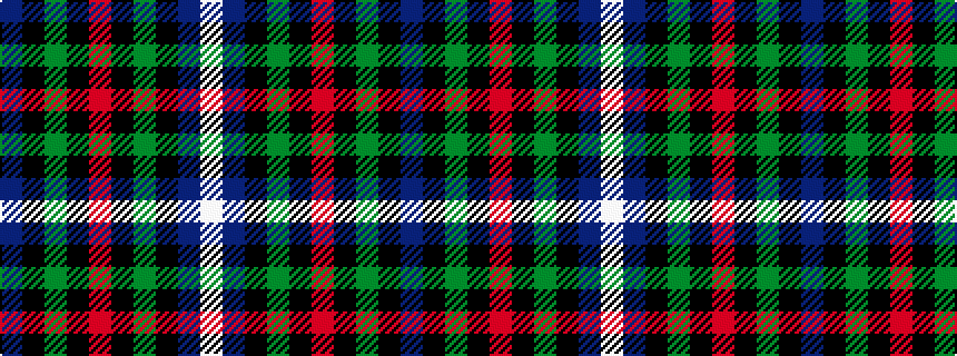 idealised woven sample of pattern BKGKRKGKBW