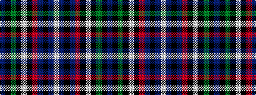 idealised woven sample of pattern BKGKWKRBKBW