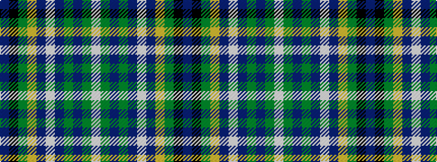 idealised woven sample of pattern BKGYBWBGBGW