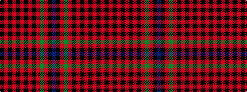 idealised woven sample of pattern BKRGRKRKRKRKRK