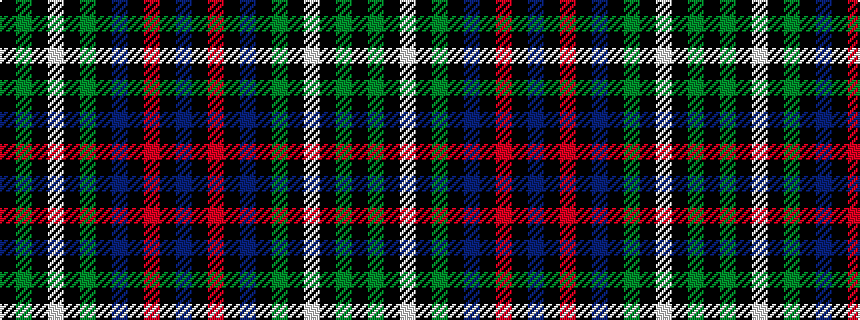 idealised woven sample of pattern BKRKBKGKWKGK