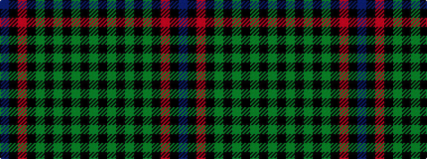 idealised woven sample of pattern BKRKGKGKGKG