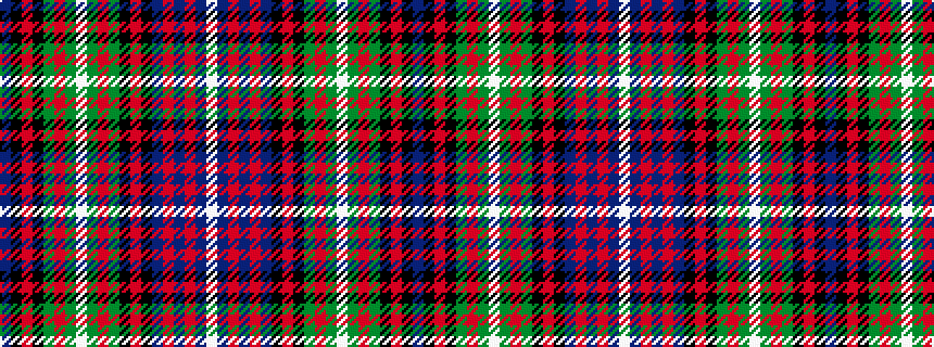 idealised woven sample of pattern BKRKGRGWGRGKRKBRBRBW