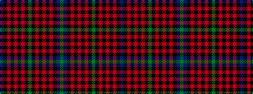 idealised woven sample of pattern BKRKRKRKGKRKRKRKBG