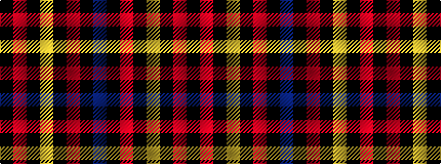idealised woven sample of pattern BKRKYKRK
