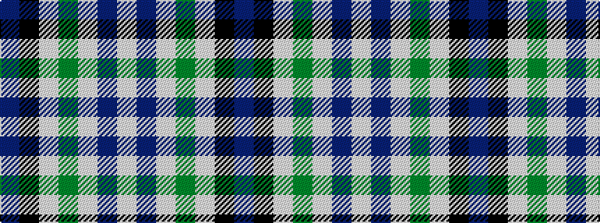 idealised woven sample of pattern BKWGWBW