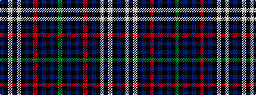 idealised woven sample of pattern BKWKWKBKRKBKBKG