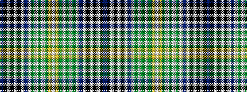 idealised woven sample of pattern BKWKWKWBWGWGWGYW