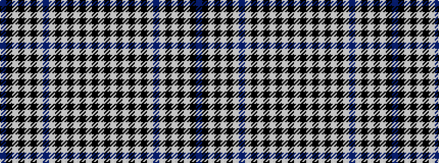 idealised woven sample of pattern BKWKWKWBWKWKWKWKW