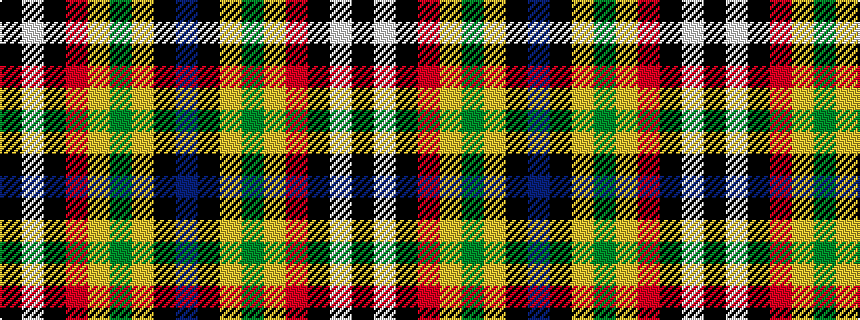 idealised woven sample of pattern BKYGYRKWK