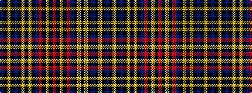idealised woven sample of pattern BKYKBKYKYKBRKYKR