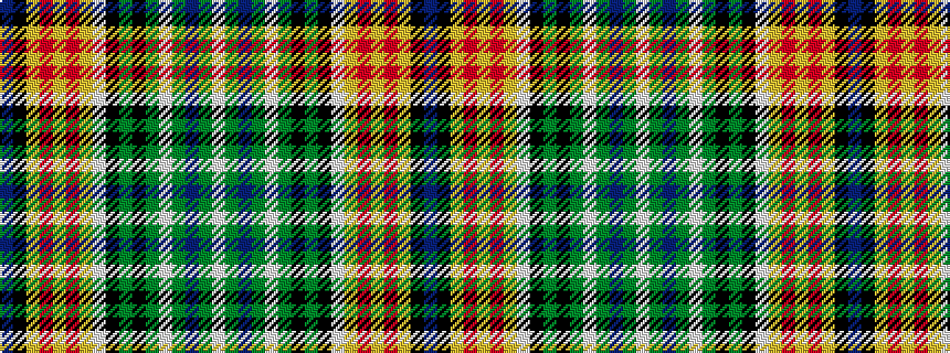 idealised woven sample of pattern BKYRYRYWKGKGWGBGW