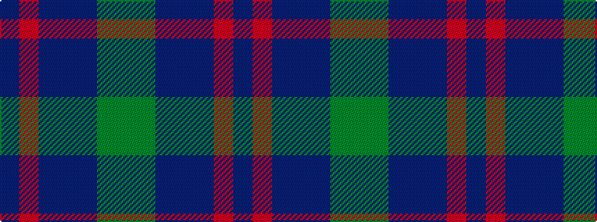 idealised woven sample of pattern BRBBBGG