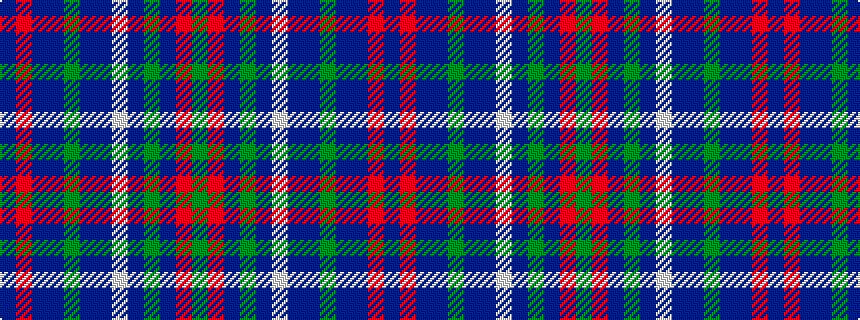 idealised woven sample of pattern BRBBGBBWBGBRG