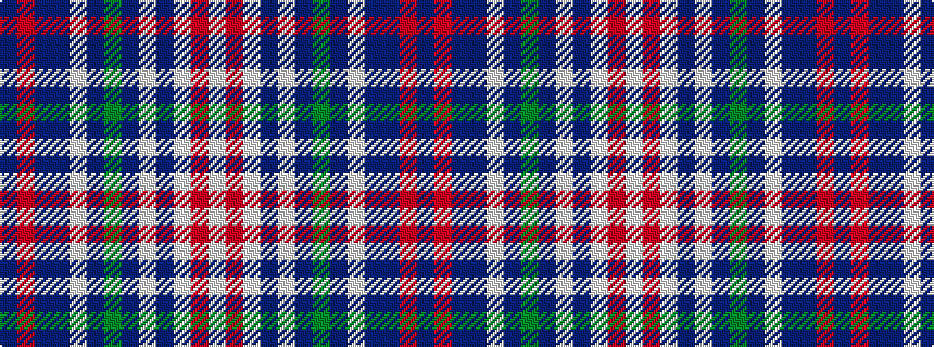 idealised woven sample of pattern BRBBWBGBWBWRW
