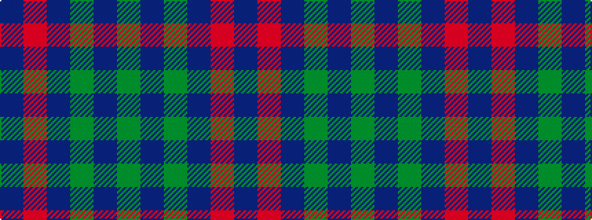 idealised woven sample of pattern BRBGBG