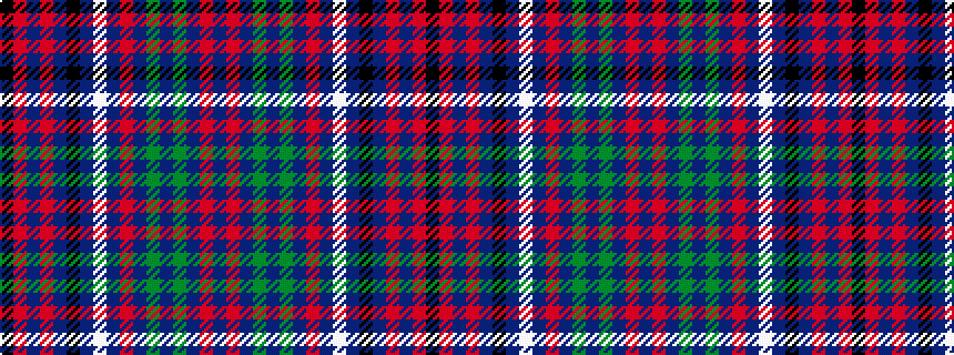 idealised woven sample of pattern BRBGBGBRBWBKBRBRK