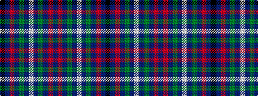 idealised woven sample of pattern BRBGBWBGBRBK