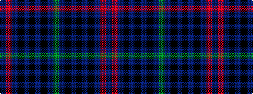 idealised woven sample of pattern BRBKBKBKBG