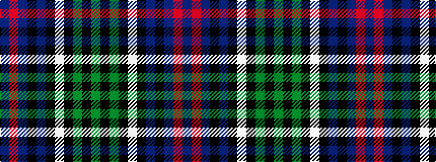idealised woven sample of pattern BRBKBKWKGKG