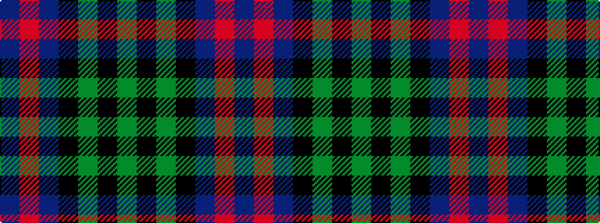 idealised woven sample of pattern BRBKGKG