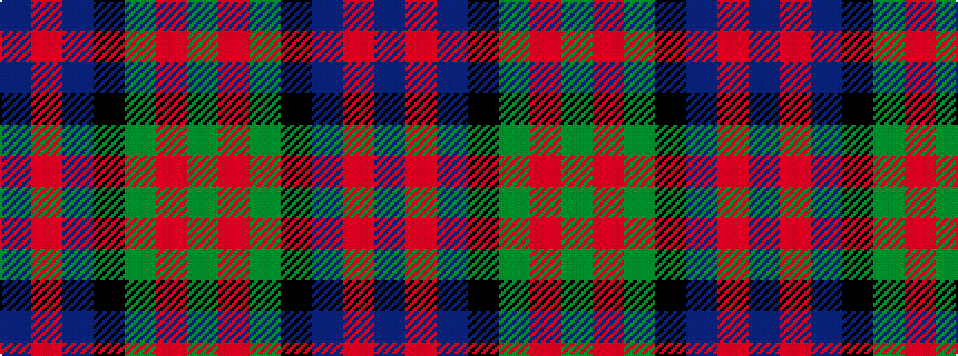 idealised woven sample of pattern BRBKGRG