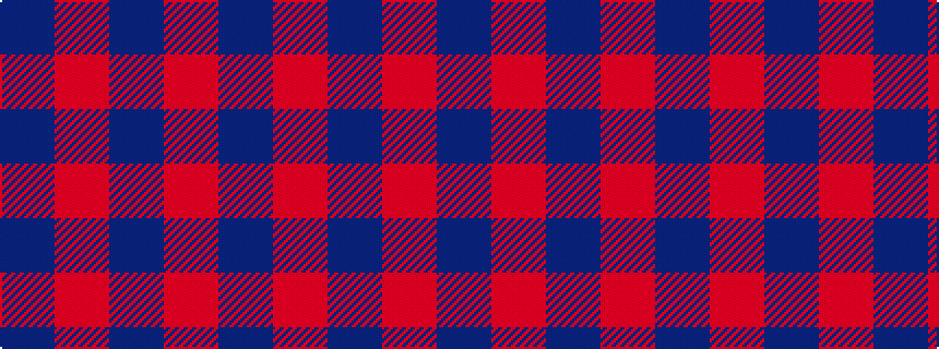 idealised woven sample of pattern BRBR