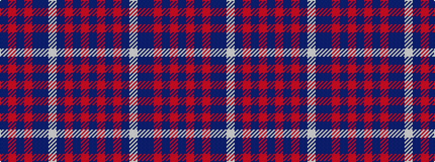 idealised woven sample of pattern BRBRBBWBRBRB