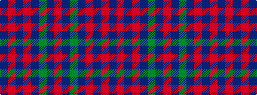idealised woven sample of pattern BRBRBGBR