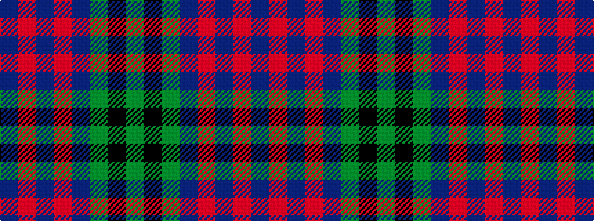 idealised woven sample of pattern BRBRBGKG