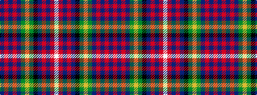 idealised woven sample of pattern BRBRBGYGKBRBRW