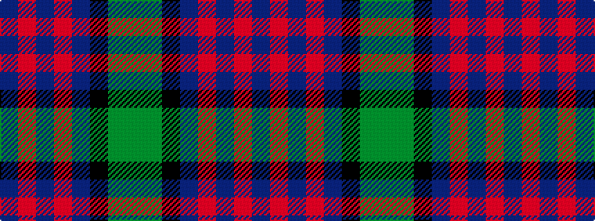 idealised woven sample of pattern BRBRBKGG