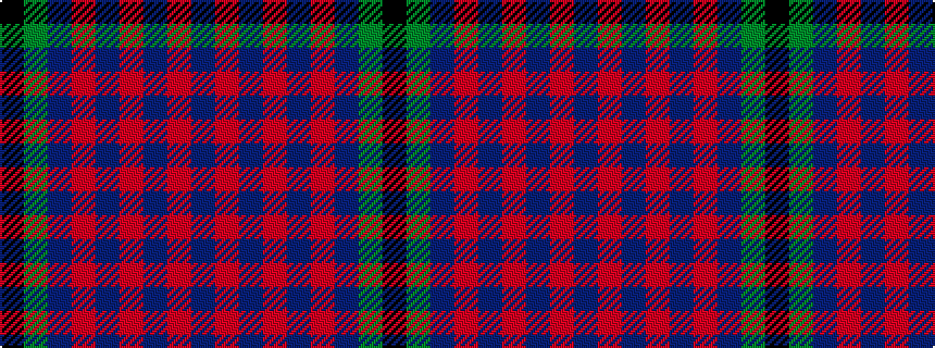 idealised woven sample of pattern BRBRBRBGK