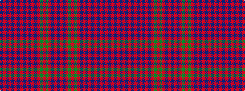 idealised woven sample of pattern BRBRBRBRBRBRBRGRGRBRB