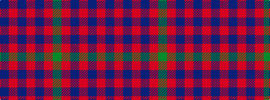 idealised woven sample of pattern BRBRBRG
