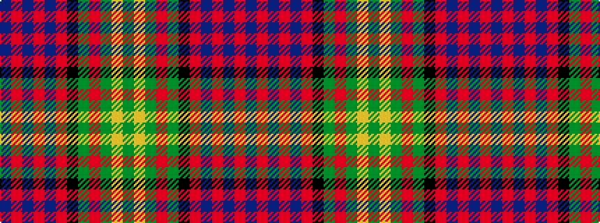 idealised woven sample of pattern BRBRBRKGRGYG
