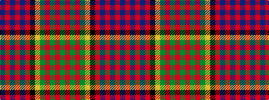idealised woven sample of pattern BRBRBRKYGRGRG