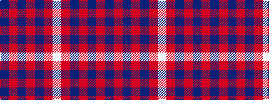 idealised woven sample of pattern BRBRBRW