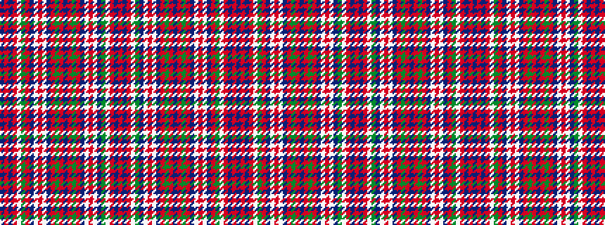idealised woven sample of pattern BRBRWGRBWRWBRGRBRGRBWRWBGWRBR