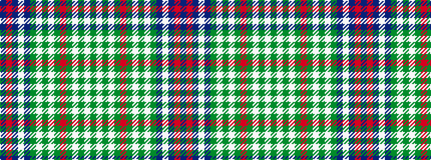 idealised woven sample of pattern BRBWBGWGWGRGWGWG