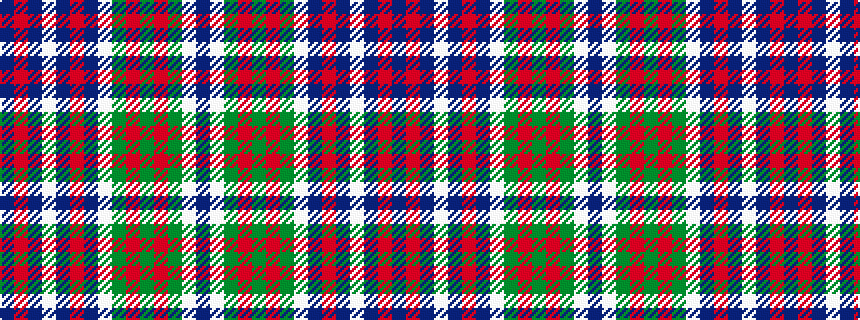 idealised woven sample of pattern BRBWBRBWGRGRGWB