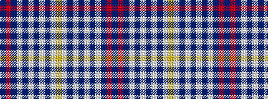 idealised woven sample of pattern BRBWBWBWBWY