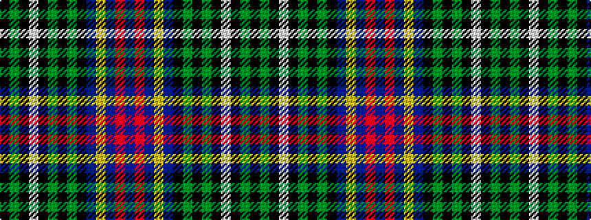 idealised woven sample of pattern BRBYBKGKGKWKGK