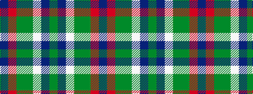 idealised woven sample of pattern BRGGWBG